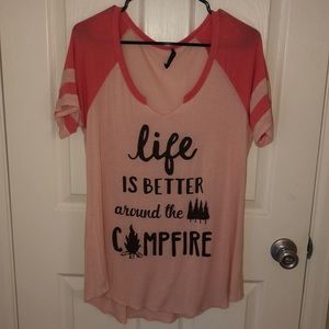 Life is better by the campfire short sleeve tee
